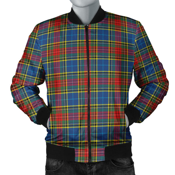 Bethune Modern Clan Badge Tartan Bomber Jacket