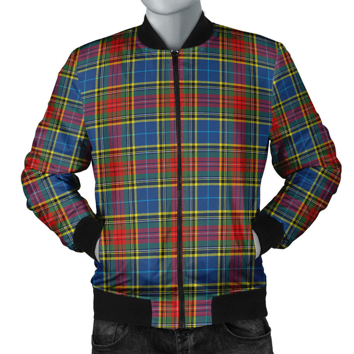 Bethune Modern Clan Badge Tartan Bomber Jacket