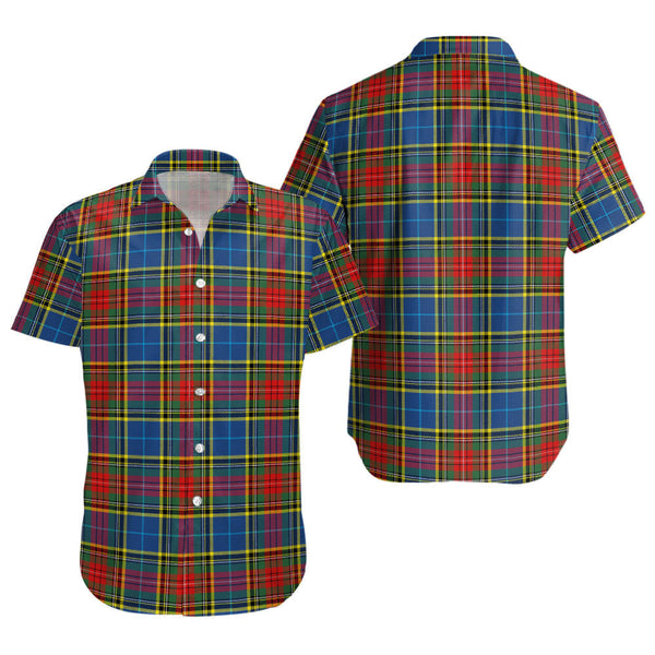 Bethune Modern Clan Badge Tartan Short Sleeve Shirt