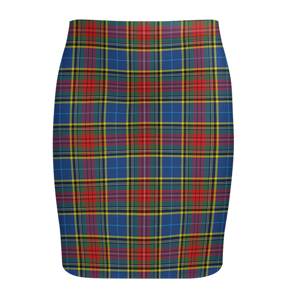 Bethune Modern Tartan Fitted Skirt