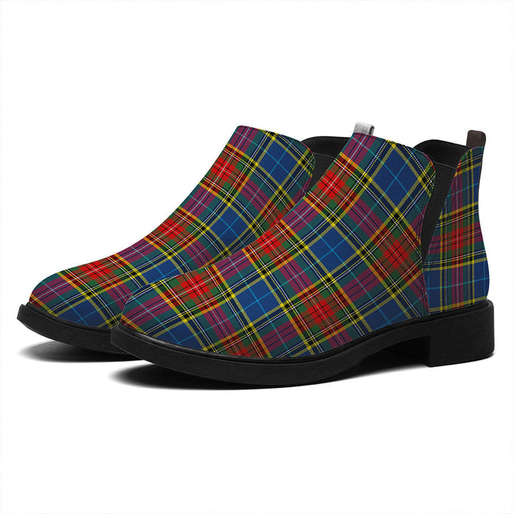 Bethune Modern Tartan Flat Ankle Boots