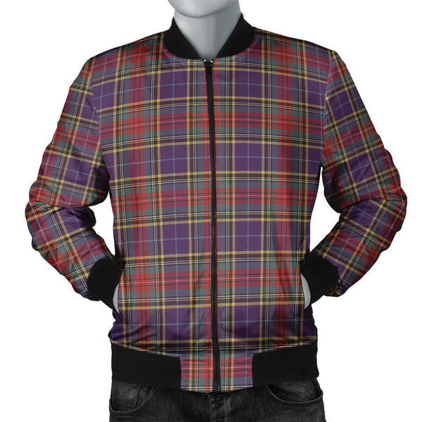 Bethune Weathered Clan Badge Tartan Bomber Jacket