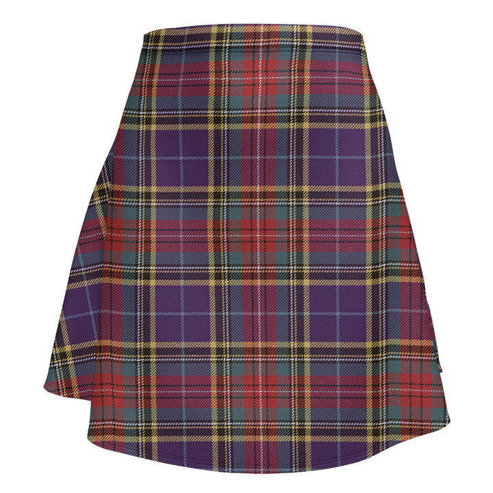 Bethune Weathered Clan Badge Tartan Flared Skirt