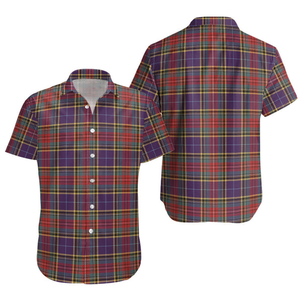 Bethune Weathered Clan Badge Tartan Short Sleeve Shirt