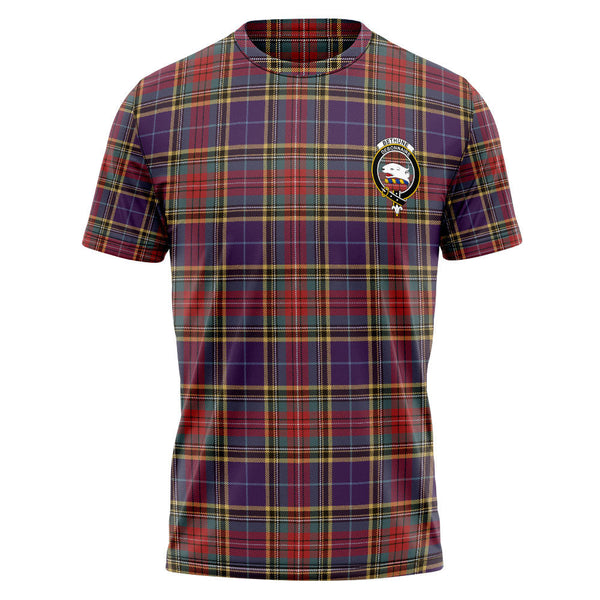 Bethune Weathered Clan Badge Tartan T-Shirt