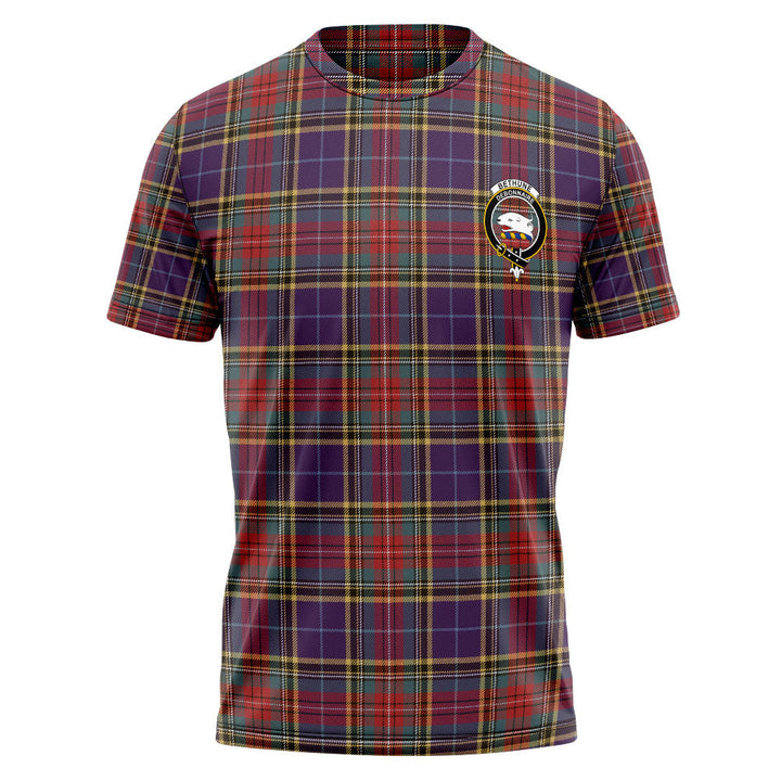 Bethune Weathered Clan Badge Tartan T-Shirt