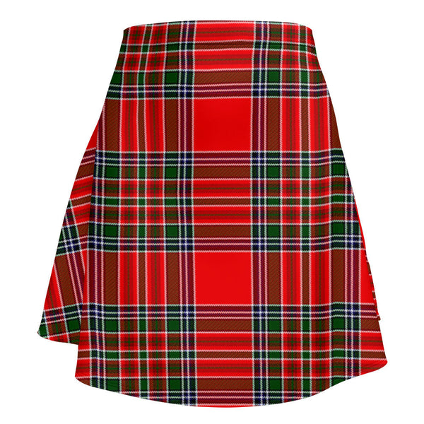 Binning Clan Badge Tartan Flared Skirt