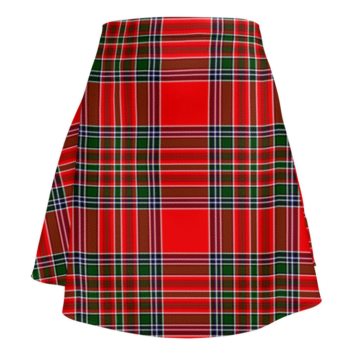 Binning Clan Badge Tartan Flared Skirt