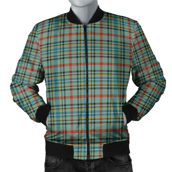 Bisset Ancient Clan Badge Tartan Bomber Jacket