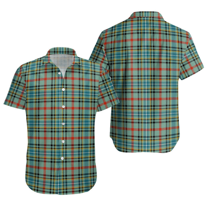 Bisset Ancient Clan Badge Tartan Short Sleeve Shirt