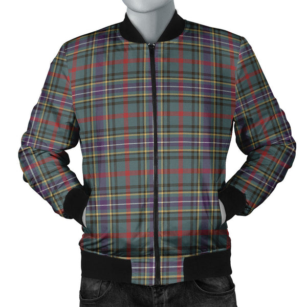 Bisset Weathered Clan Badge Tartan Bomber Jacket