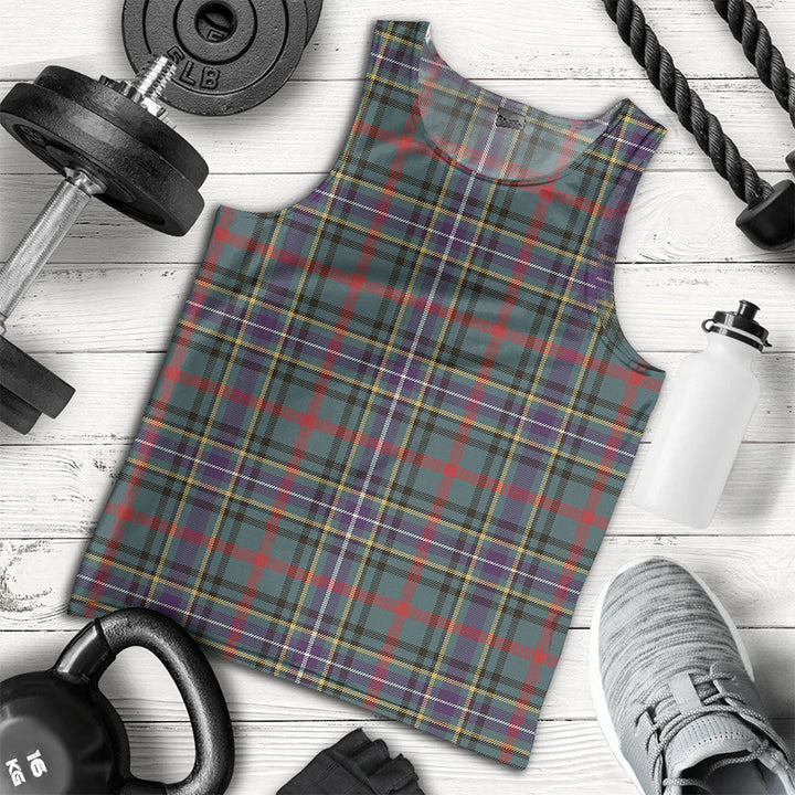 Bisset Weathered Clan Badge Tartan Men Tank Top