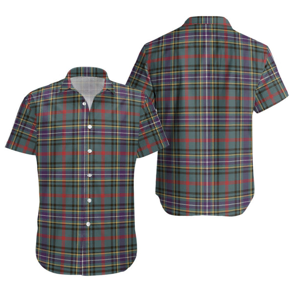 Bisset Weathered Clan Badge Tartan Short Sleeve Shirt