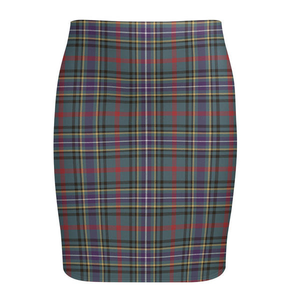 Bisset Weathered Tartan Fitted Skirt