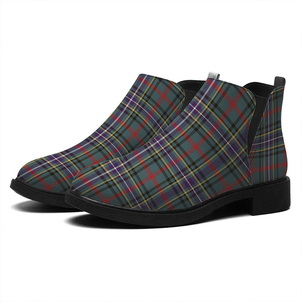 Bisset Weathered Tartan Flat Ankle Boots
