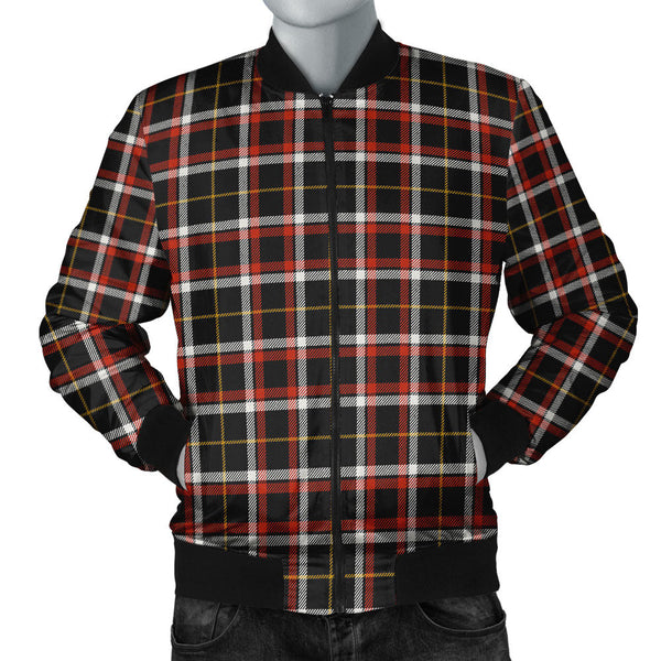 Black (DCD) Ancient Clan Badge Tartan Bomber Jacket