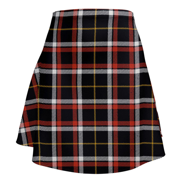 Black (DCD) Ancient Clan Badge Tartan Flared Skirt