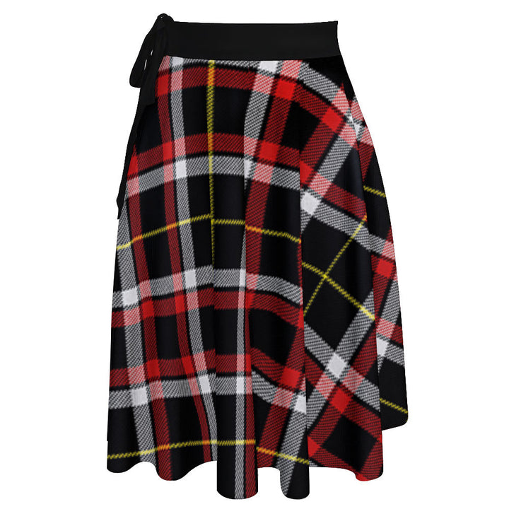 Black (DCD) Modern Tartan Wrap Skirt