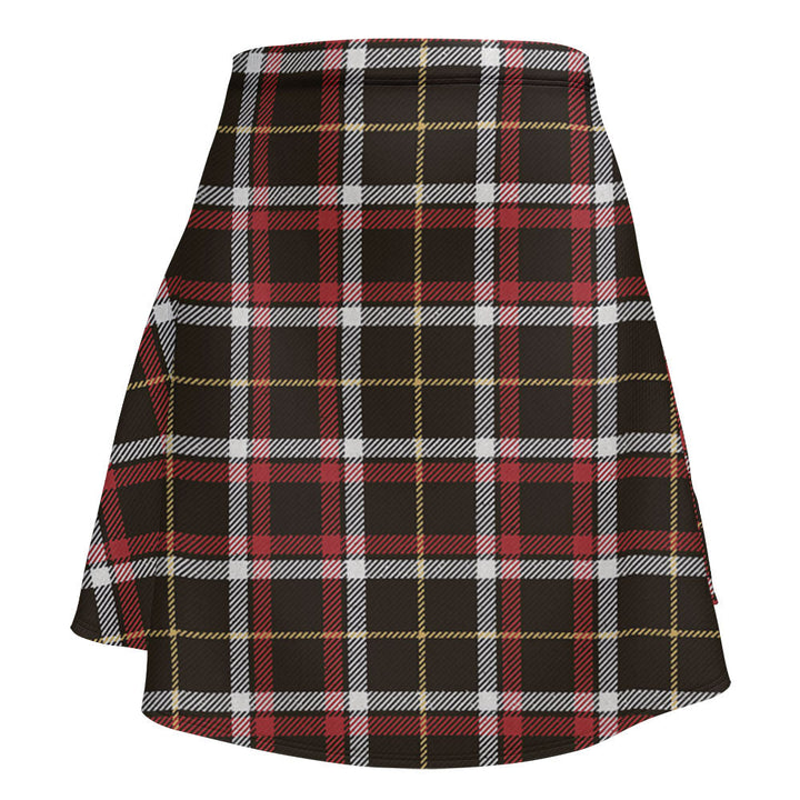 Black (DCD) Weathered Clan Badge Tartan Flared Skirt