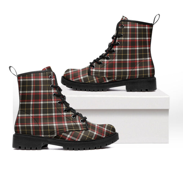 Black (DCD) Weathered Clan Badge Tartan Leather Boots