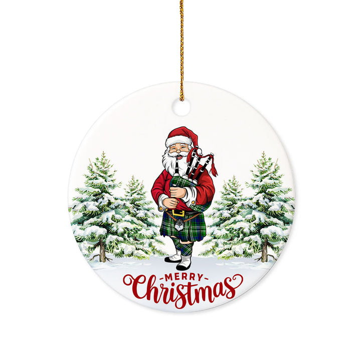 Blackadder Tartan Ceramic Ornament Santa