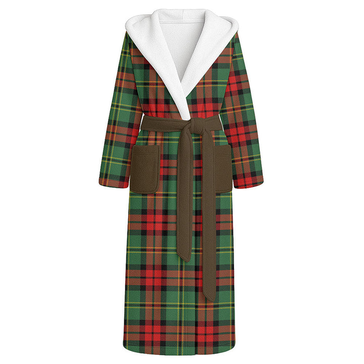 Blackstock Hunting Modern Clan Badge Tartan Flannel Hooded Bathrobe