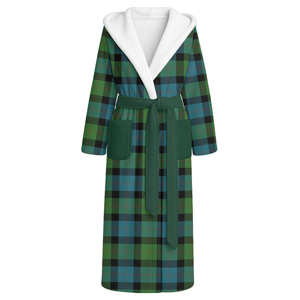 Blair Ancient Clan Badge Tartan Flannel Hooded Bathrobe