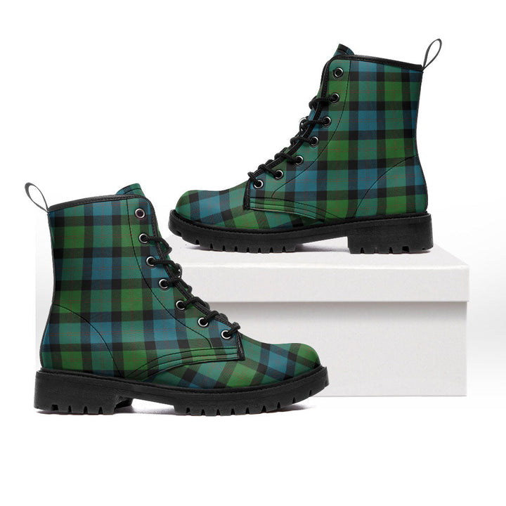 Blair Ancient Clan Badge Tartan Leather Boots