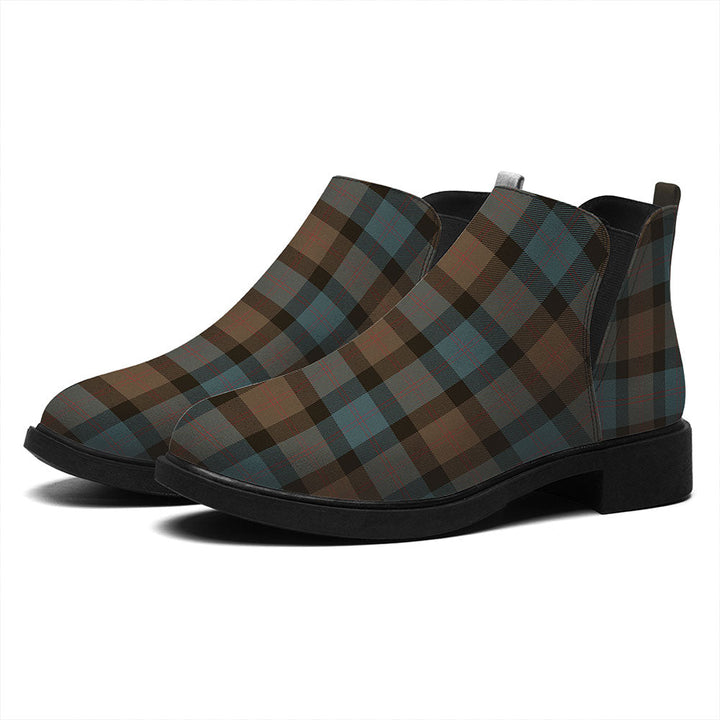 Blair Weathered Tartan Flat Ankle Boots