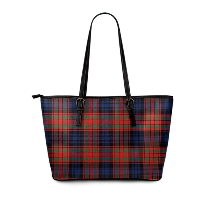 Bonnar Modern Tartan Leather Tote Bag