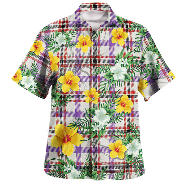 Boswell Dress Ancient Clan Badge Tartan Hawaiian Shirt Summer Vibes Style