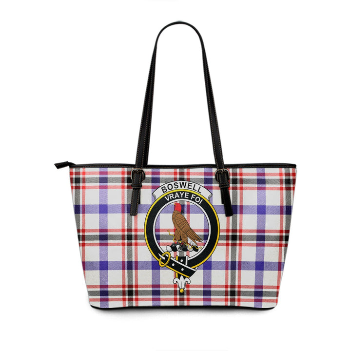 Boswell Dress Modern Clan Badge Tartan Leather Tote Bag
