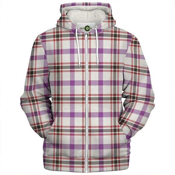Boswell Dress Weathered Clan Badge Tartan Sherpa Hoodie