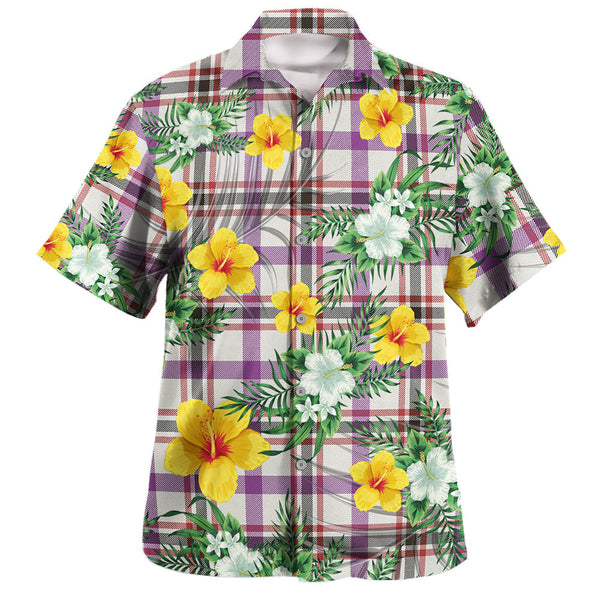 Boswell Dress Weathered Clan Badge Tartan Hawaiian Shirt Summer Vibes Style