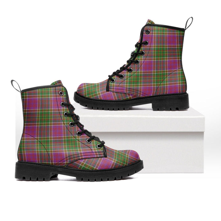 Bowie Ancient Clan Badge Tartan Leather Boots
