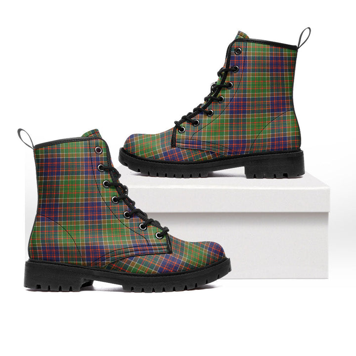 Bowie Modern Clan Badge Tartan Leather Boots