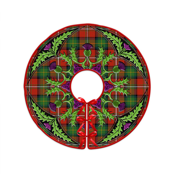 Boyd Ancient Clan Badge Tartan Christmas Tree Skirt Scottish Thistle Design