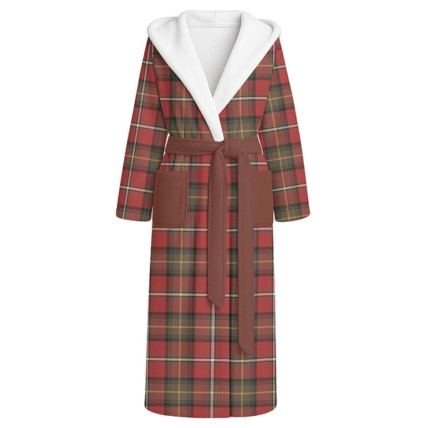Boyd Weathered Clan Badge Tartan Flannel Hooded Bathrobe