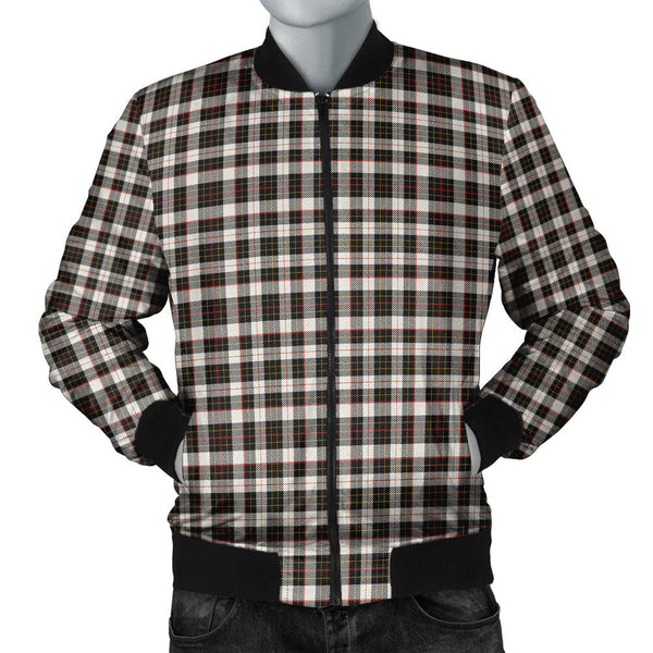 Brodie Black & White Clan Badge Tartan Bomber Jacket