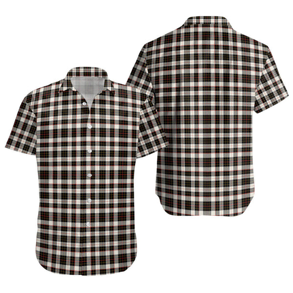 Brodie Black & White Clan Badge Tartan Short Sleeve Shirt