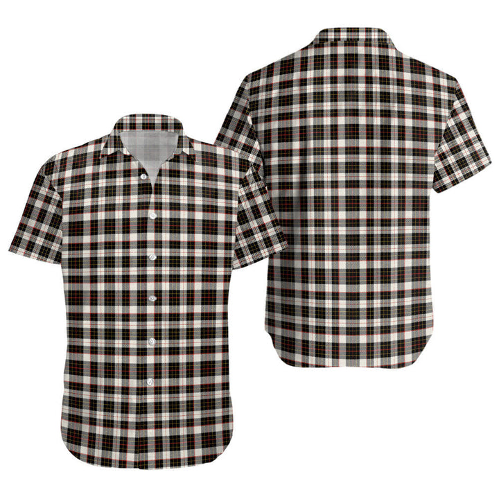 Brodie Black & White Clan Badge Tartan Short Sleeve Shirt