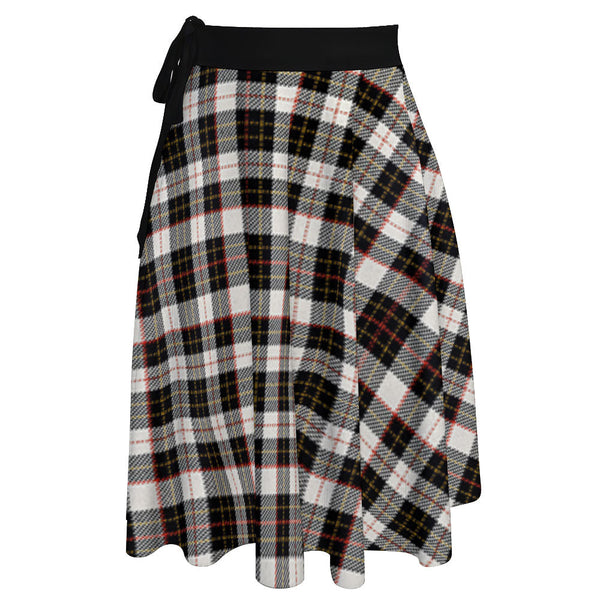 Brodie Black & White Tartan Wrap Skirt