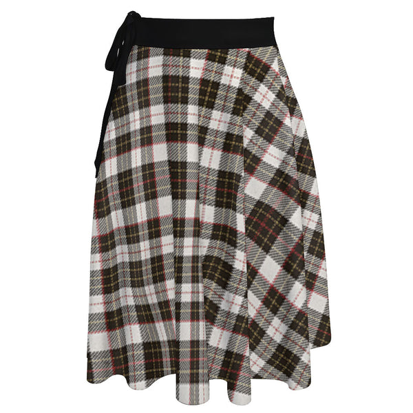 Brodie Black & White Weathered Tartan Wrap Skirt