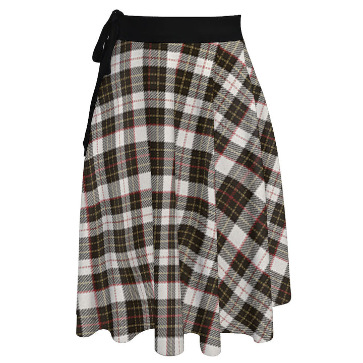 Brodie Black & White Weathered Tartan Wrap Skirt
