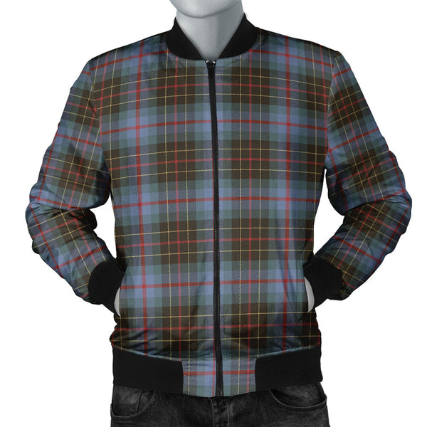Brodie Hunting Weathered Clan Badge Tartan Bomber Jacket