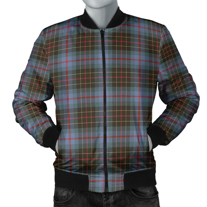 Brodie Hunting Weathered Clan Badge Tartan Bomber Jacket