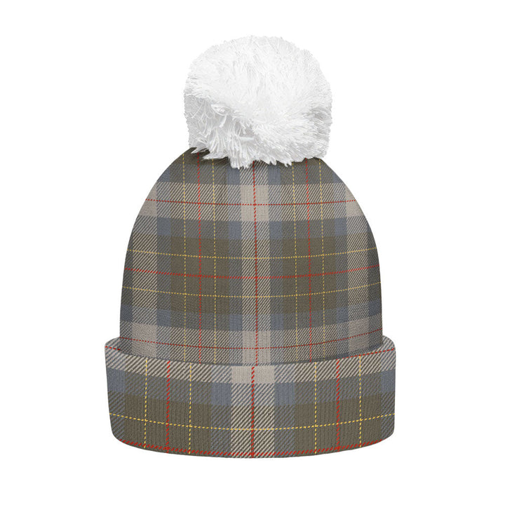 Brodie Silver (Brodie Muted) Ancient Clan Badge Tartan Bobble Beanie Hat