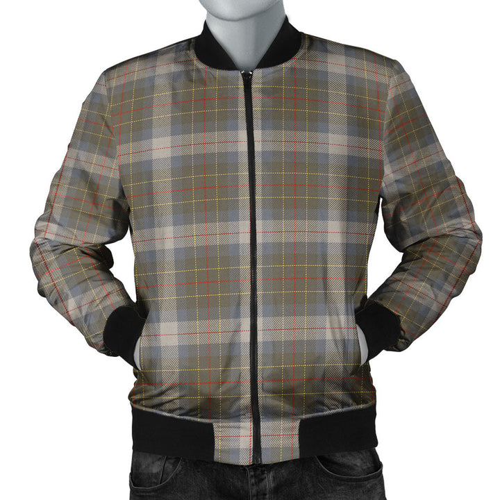 Brodie Silver (Brodie Muted) Ancient Clan Badge Tartan Bomber Jacket