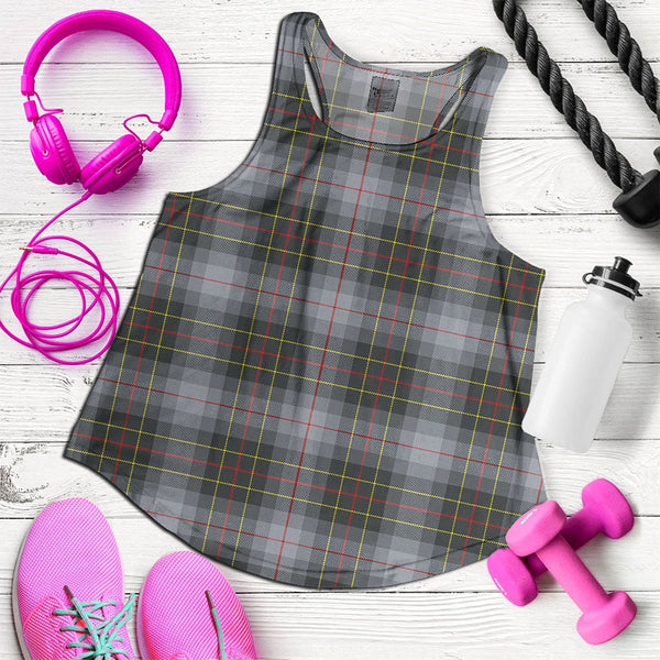 Brodie Silver (Brodie Muted) Modern Clan Badge Tartan Women Racerback Tank Top
