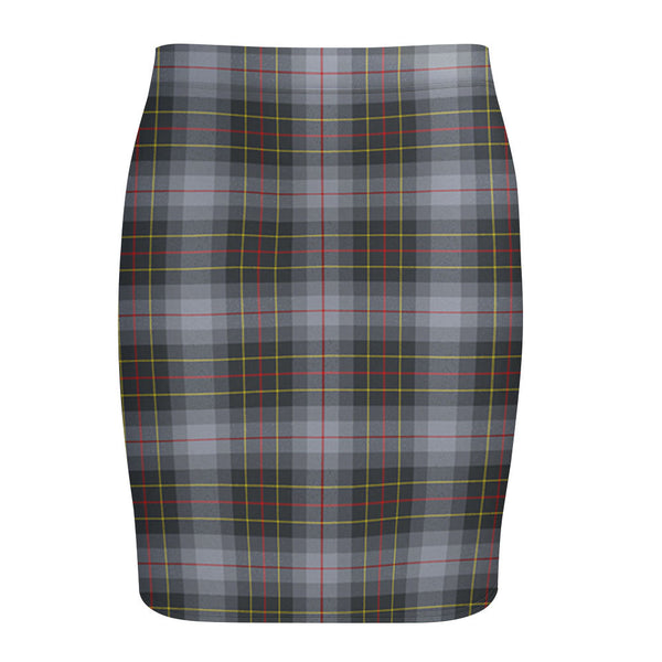 Brodie Silver (Brodie Muted) Modern Tartan Fitted Skirt
